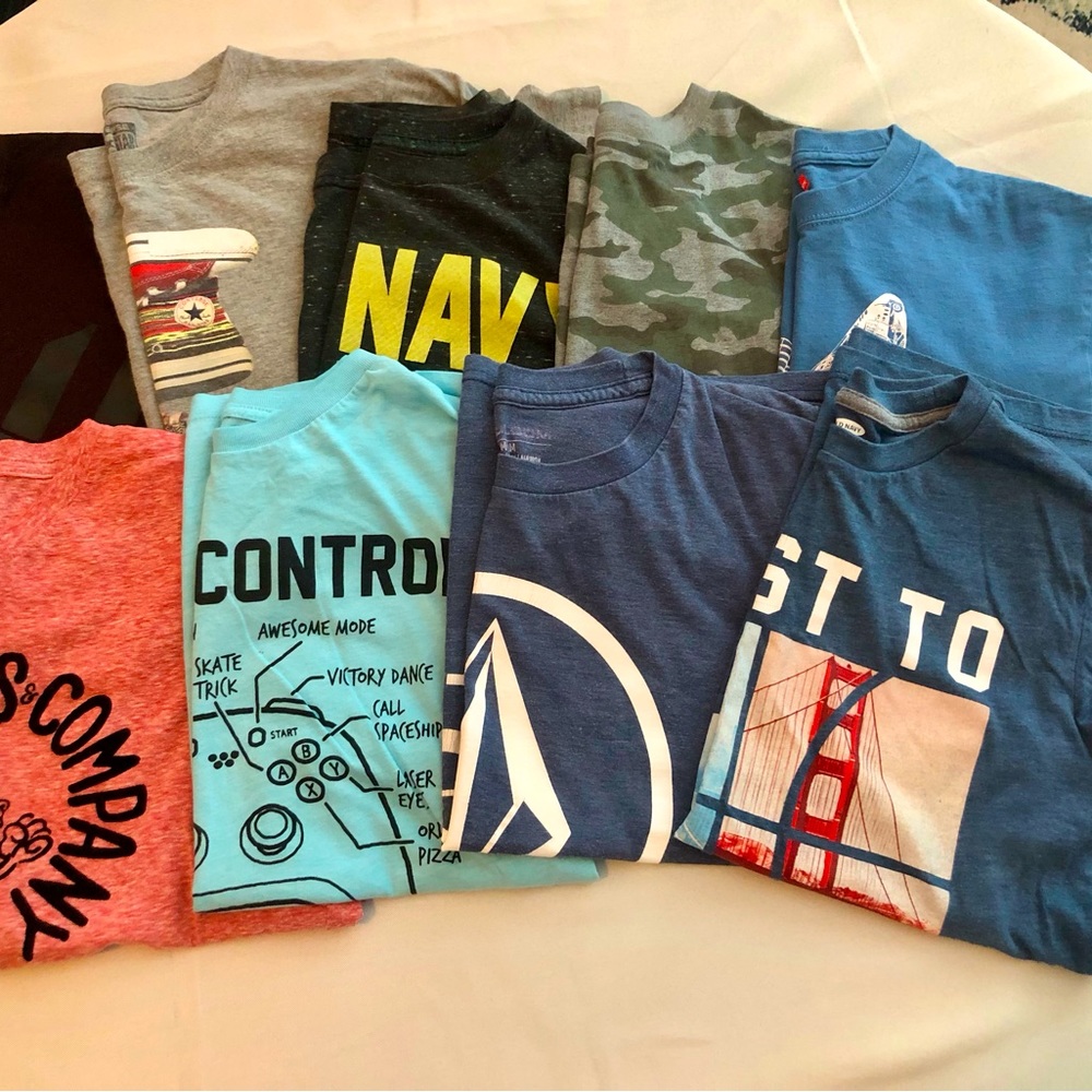 Boy’s Shirts Sz 10-14 Lot Of 9 Shirts